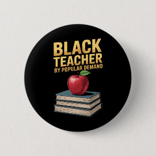 Badge Rond 5 Cm Enseignant Noir Sur Demande Populaire, Afro Africa