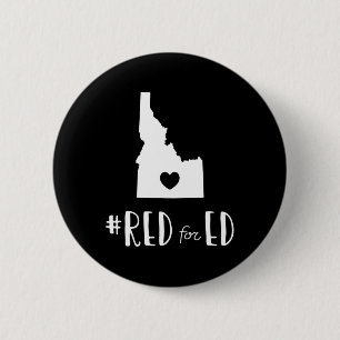 Badge Rond 5 Cm Enseignant Rouge Pour Ed Idaho Public Education 9
