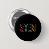 Badge Rond 5 Cm Enseignant Stem Science Technicien Enseignant Reto (Devant & derrière)