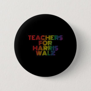 Badge Rond 5 Cm Enseignants Pour Harris Wheimer Retro Vintage Rain