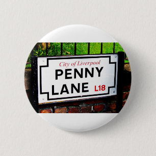 Badge Rond 5 Cm enseigne Penny Lane Liverpool England