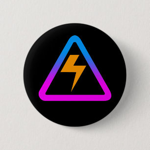 Badge Rond 5 Cm ENSEIGNE RETRO ZAP COREY TIGER Années 80