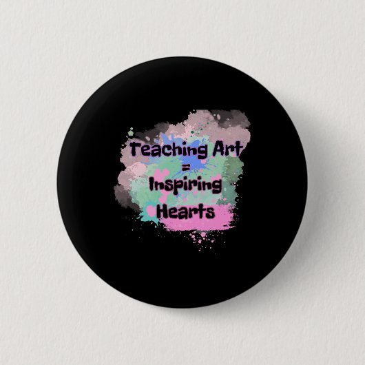 Badge Rond 5 Cm Enseignement de l'art (Devant)