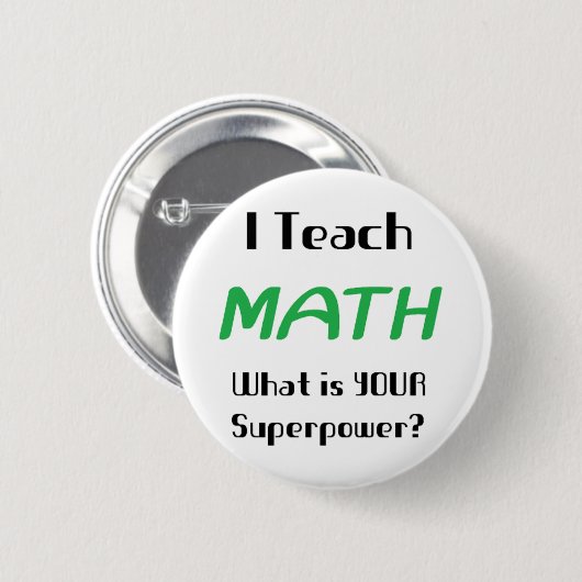 Badge Rond 5 Cm enseignement des mathématiques (Devant & derrière)