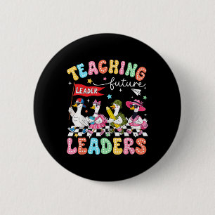 Badge Rond 5 Cm Enseignement Rétro Dirigeants Futurs Prof Cool Dos
