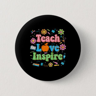 Badge Rond 5 Cm Enseigner Amour Inspirer Vie d'enseignant Inspiran