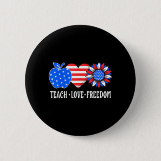 Badge Rond 5 Cm Enseigner Amour Liberté Drapeau USA Patriotique En