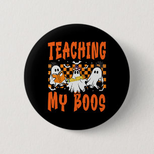 Badge Rond 5 Cm Enseigner Mes Boos Enseignant Cute Ghost Enseignan