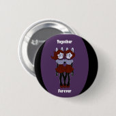 Badge Rond 5 Cm "Ensemble" Épingle pour toujours" (Devant & derrière)