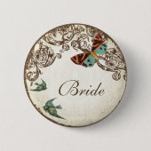 Badge Rond 5 Cm Ensemble Mariage Botanica (Devant)