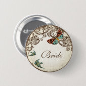 Badge Rond 5 Cm Ensemble Mariage Botanica (Devant & derrière)