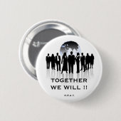 Badge Rond 5 Cm Ensemble nous 2 (Devant & derrière)