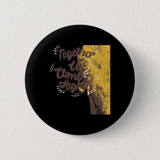 Badge Rond 5 Cm Ensemble nous grimpons ensemble l'escalade (Devant)
