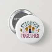 Badge Rond 5 Cm Ensemble plus fort (Devant & derrière)