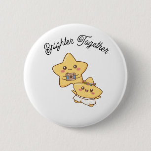 Badge Rond 5 Cm Ensemble plus lumineux – Cadeau de bouton pour cou