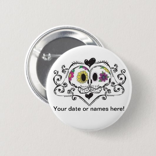 Badge Rond 5 Cm Ensemble, pour toujours (Devant & derrière)