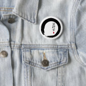 Badge Rond 5 Cm Enso avec le Japonais pour le "artiste " (En situation)
