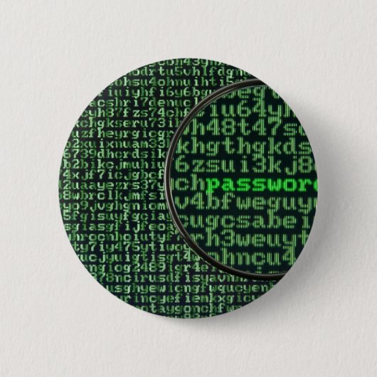 Badge Rond 5 Cm Entailler pour le mot de passe (Devant)