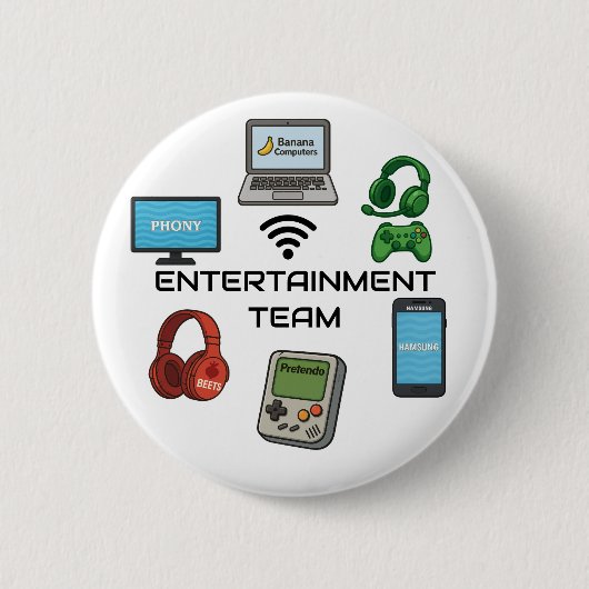 Badge Rond 5 Cm Entertainment Team Button (Devant)