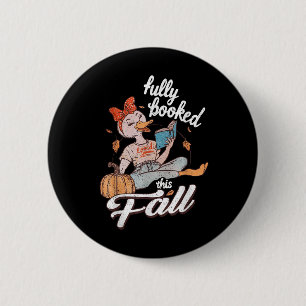Badge Rond 5 Cm Entièrement Réservé Cet Automne Bookworm Oie Autom
