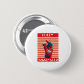 Badge Rond 5 Cm Entièrement vacciné (Devant & derrière)
