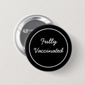 Badge Rond 5 Cm Entièrement Vacciné (Devant & derrière)