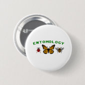 Badge Rond 5 Cm entomologie à 8 bits (Devant & derrière)