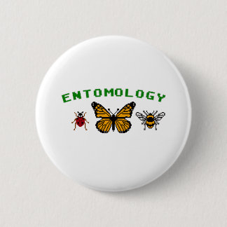 Badge Rond 5 Cm entomologie à 8 bits