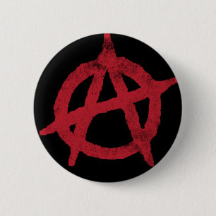 Badge Rond 5 Cm "entourez" un symbole d'anarchie