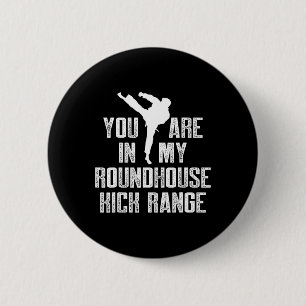 Badge Rond 5 Cm Entraînement de kickboxing à distance