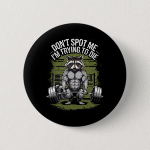 Badge Rond 5 Cm Entraînement de musculation Ne me repérez pas, j'e