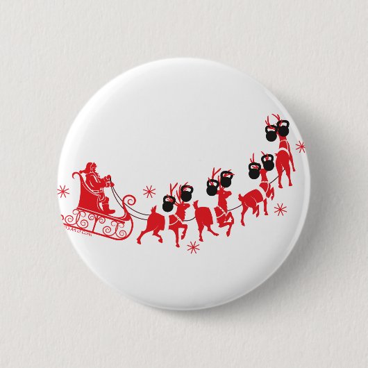 Badge Rond 5 Cm Entraînement des rennes (Devant)