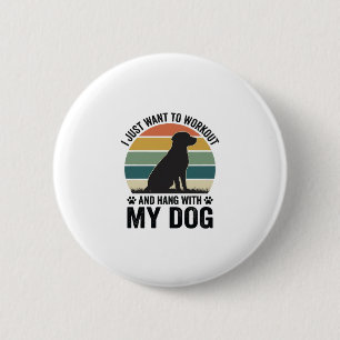 Badge Rond 5 Cm Entraînement et détente avec mon chien Vintage ama