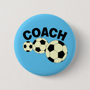 Badge Rond 5 Cm Entraîneur 3 balles de football