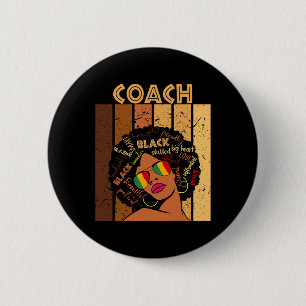 Badge Rond 5 Cm Entraîneur Afro-Africaine Américaine Femmes Histoi