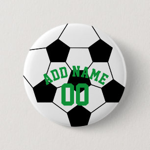 Badge Rond 5 Cm Entraîneur de balle de football - Dessin moderne N