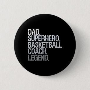 Badge Rond 5 Cm Entraîneur de basket papa 1