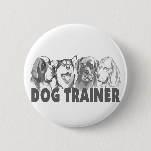 Badge Rond 5 Cm Entraîneur de chien (Devant)
