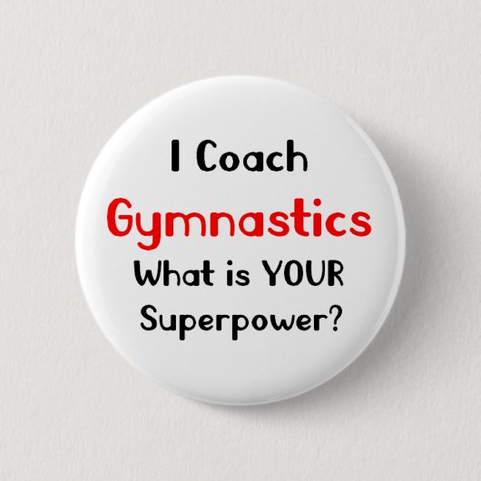 Badge Rond 5 Cm entraîneur de gymnastique (Devant)