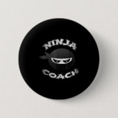 Badge Rond 5 Cm Entraîneur Ninja Multitâche Team Entraîneur Confér (Devant)