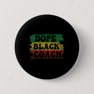 Badge Rond 5 Cm Entraîneur noir de drogue Afro-Américain Mois de l