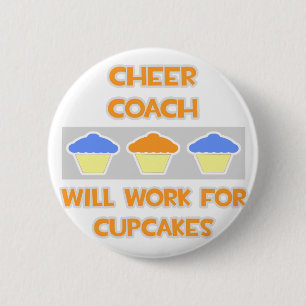 Badge Rond 5 Cm Entraîneur... Travaillera Pour Les Cupcakes