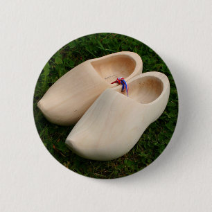 Badge Rond 5 Cm Entraves en bois néerlandaises