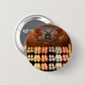 Badge Rond 5 Cm Entraves peintes en bois, Hollande 2 (Devant & derrière)
