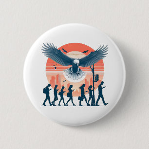Badge Rond 5 Cm Entrepreneur de l'aigle