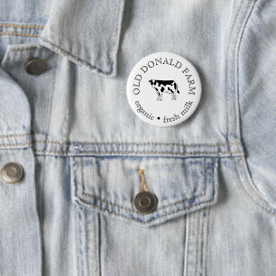 Badge Rond 5 Cm Entreprise agricole personnalisée Fresh Farm