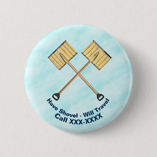 Badge Rond 5 Cm Entreprise de tournage de neige