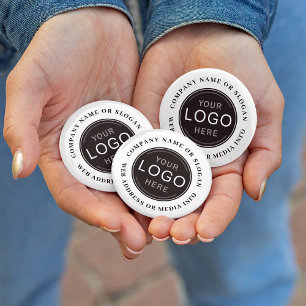 Badge Rond 5 Cm Entreprise Logo Marque Photo Moderne Swag