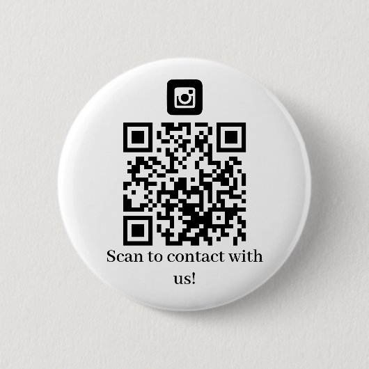 Badge Rond 5 Cm Entreprise Nous contacter Code QR (Devant)