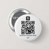 Badge Rond 5 Cm Entreprise Nous contacter Code QR (Devant & derrière)